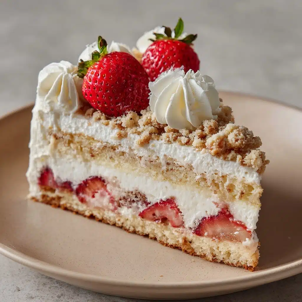 Strawberry Crunch No Bake Cheesecake Recipe - Recipe Image