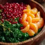 Citrus Pomegranate Kale Salad with Honey-Lemon Vinaigrette Recipe