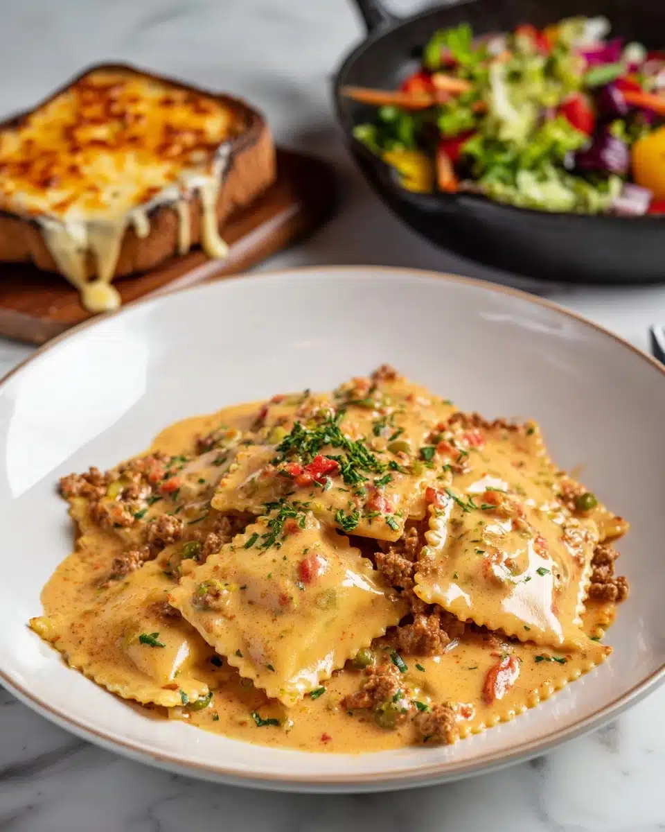 Creamy Cajun Sausage Ravioli Recipe