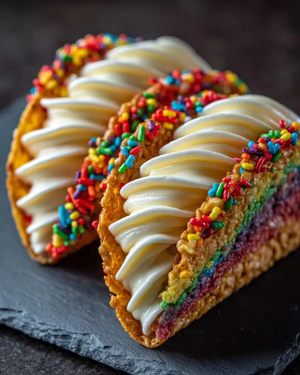 Fruity Pebbles Cheesecake Tacos Recipe