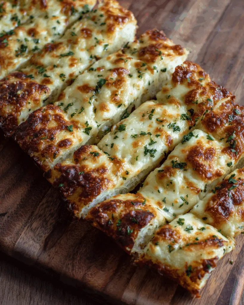 BEST CHEESY GARLIC BREAD RECIPE