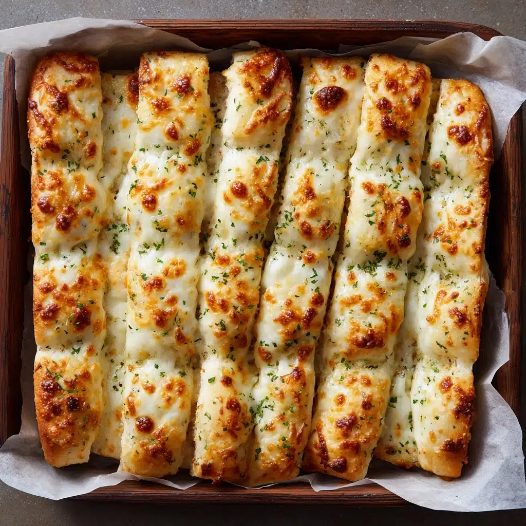 Homemade Cheesy Garlic Breadsticks Recipe - Recipe Image