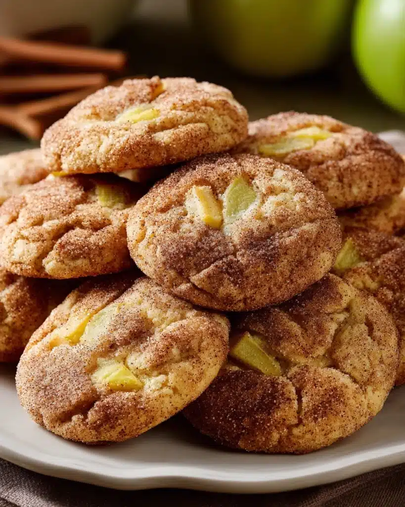 Spiced Apple Cinnamon Snickerdoodle Cookies Recipe