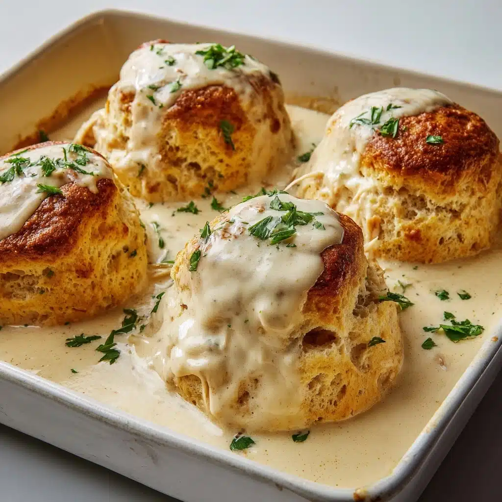 Chicken Pillows with Creamy Parmesan Sauce for Cozy Nights Recipe - Recipe Image