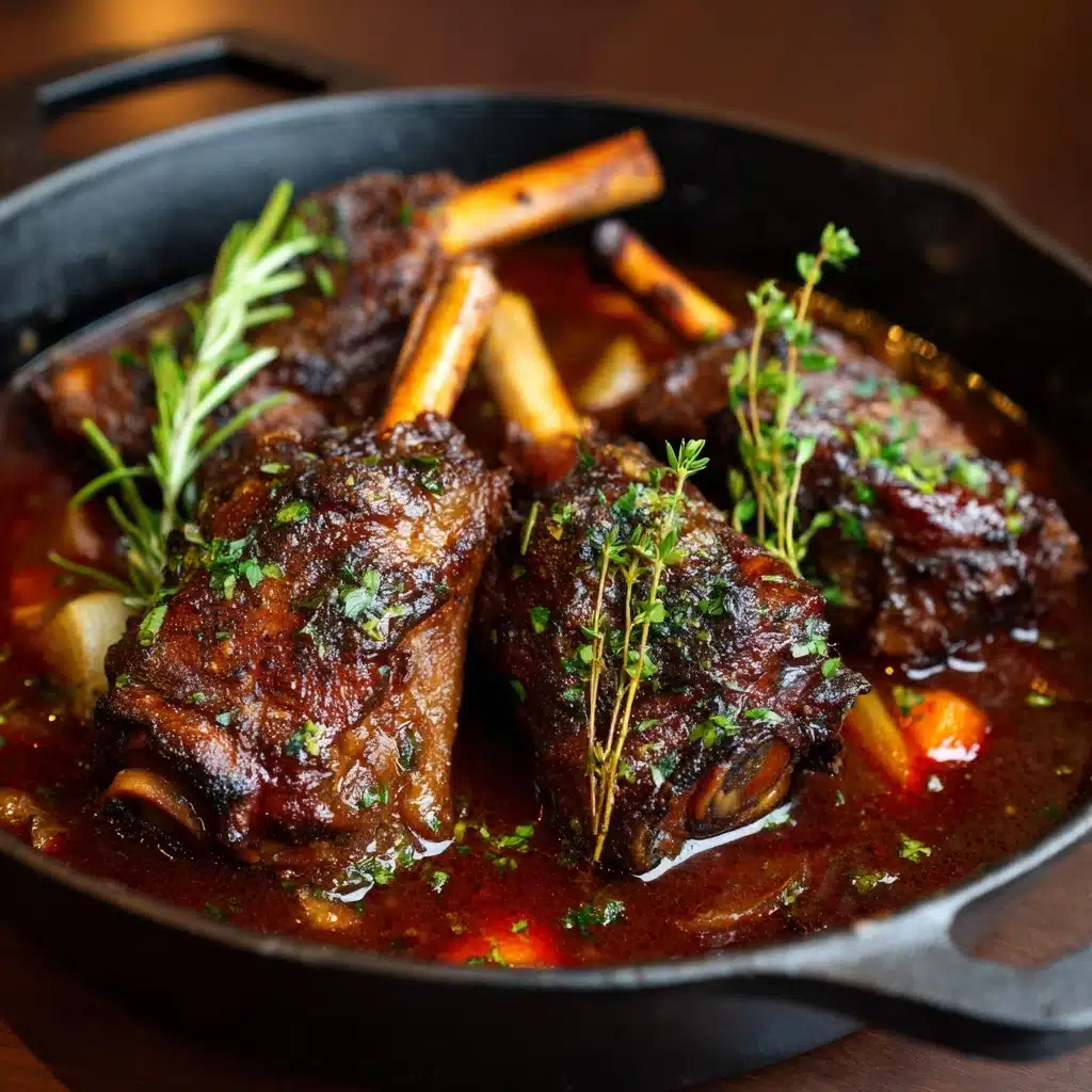 Slow-Cooked Lamb Shanks with Herb-Infused Gravy Recipe - Recipe Image