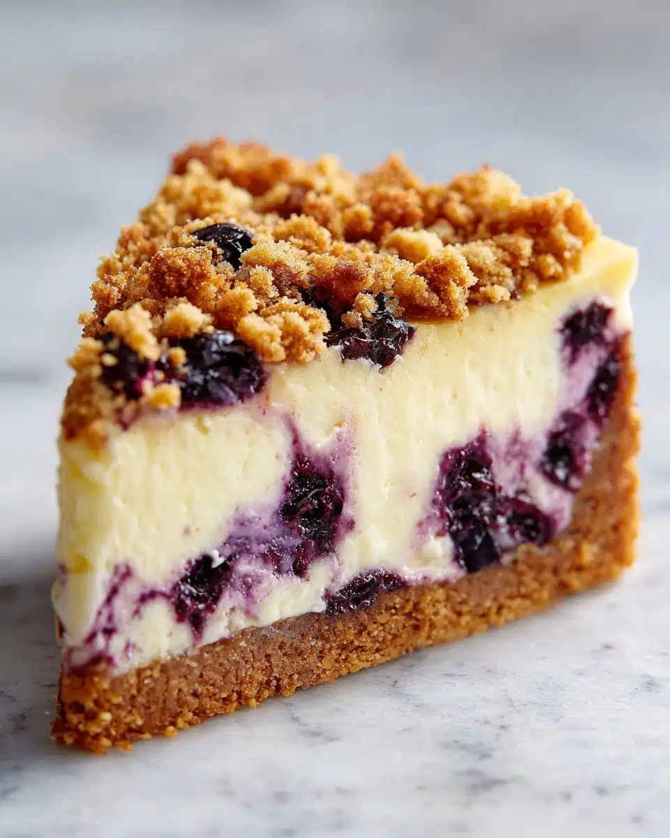 Blueberry Crumble Cheesecake Recipe