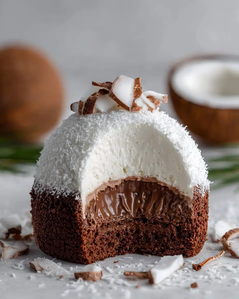 Coconut Dome with Chocolate Spread Recipe