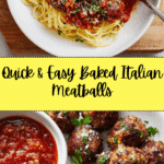 Baked Italian Meatballs Recipe