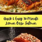 30-Minute Seared Salmon with Lemon Orzo Recipe