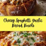 Spaghetti Garlic Bread Bowls Recipe