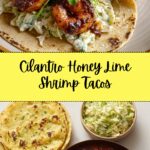 Honey Lime Cilantro Shrimp Tacos with Creamy Slaw and Avocado
