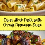 Cajun Steak Tips in Cheesy Rigatoni Parmesan Sauce Recipe