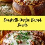 Spaghetti Garlic Bread Bowls Recipe