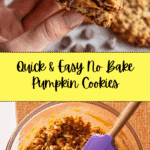 No Bake Pumpkin Cookies (Flourless Pumpkin Cookies) Recipe