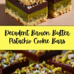 Brown Butter Dubai Pistachio Chocolate Chip Cookie Bars Recipe
