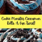 Cookie Monster Cinnamon Rolls Recipe