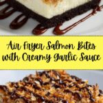 Salmon Bites with Garlic Cream Sauce recipe