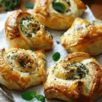 Irresistible Herb and Cheese Stuffed Puff Pastry Bites