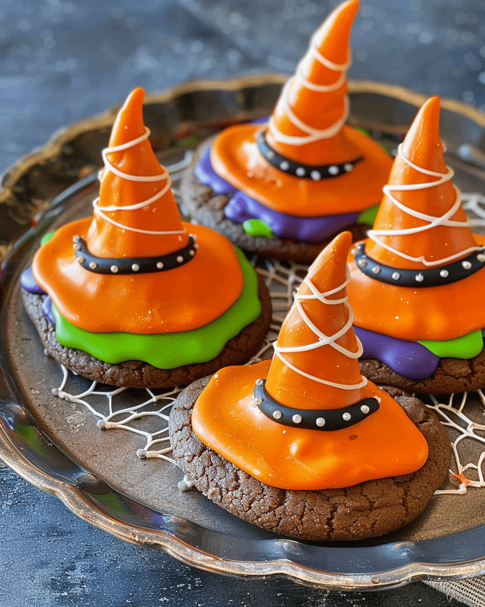 Witch Hat Halloween Cookies