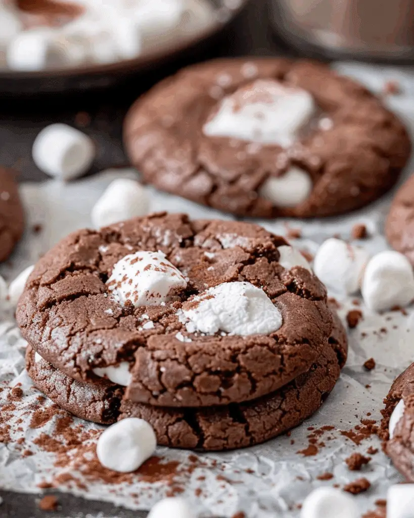Nutella Marshmallow Cookies