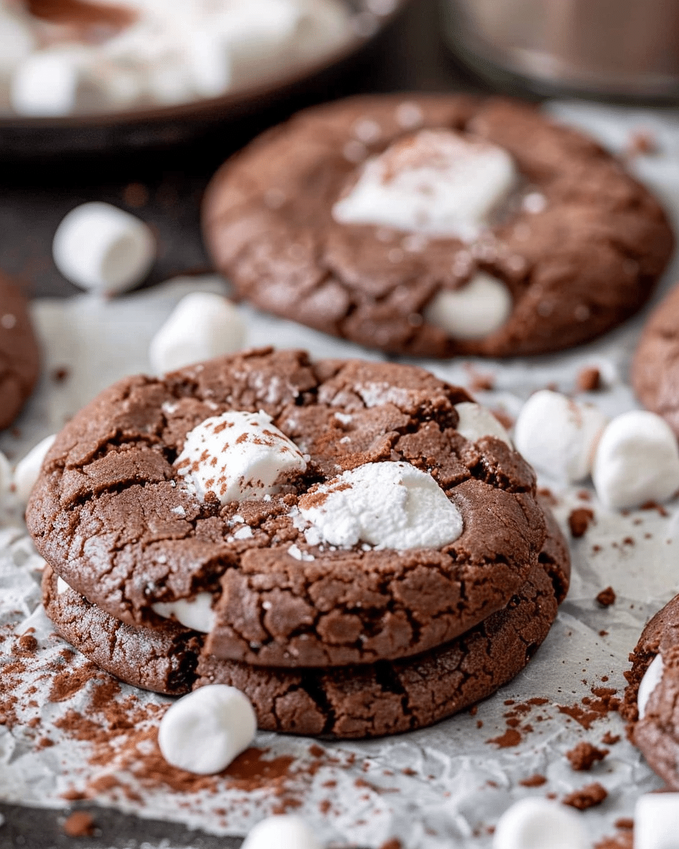 Nutella Marshmallow Cookies