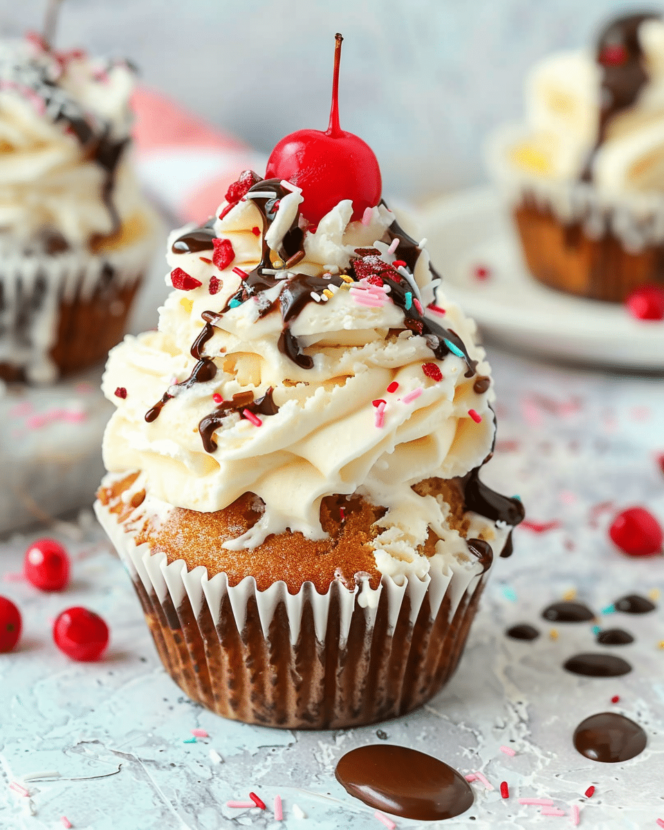 Ice Cream Sundae Cupcakes