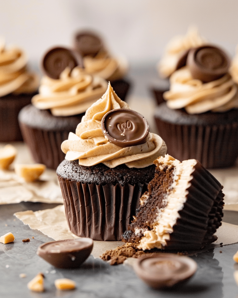 Chocolate Peanut Butter Cupcakes
