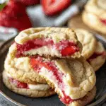 Strawberry Cheesecake Stuffed Cookies
