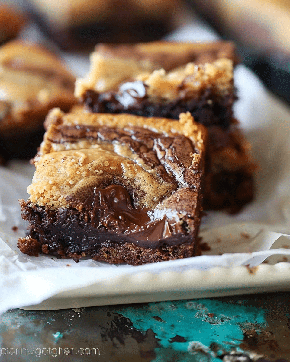 Peanut Butter Chocolate Gooey Butter Cake