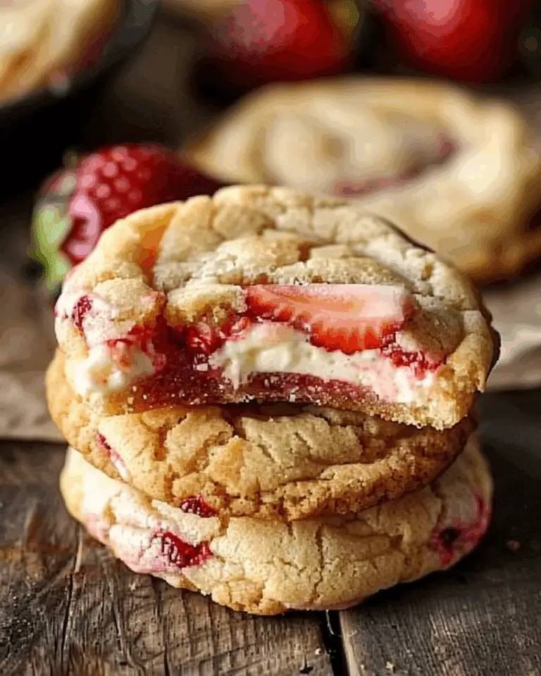 Strawberry Cheesecake Stuffed Cookies