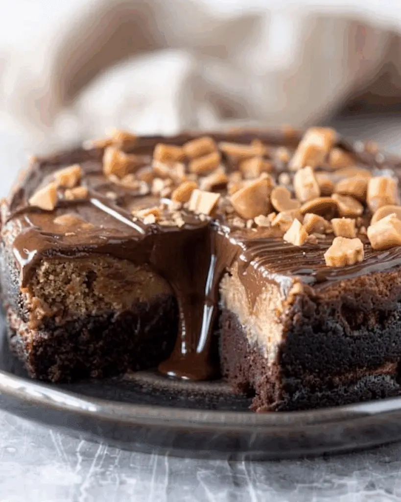 Chocolate Peanut Butter Ooey Gooey Cake