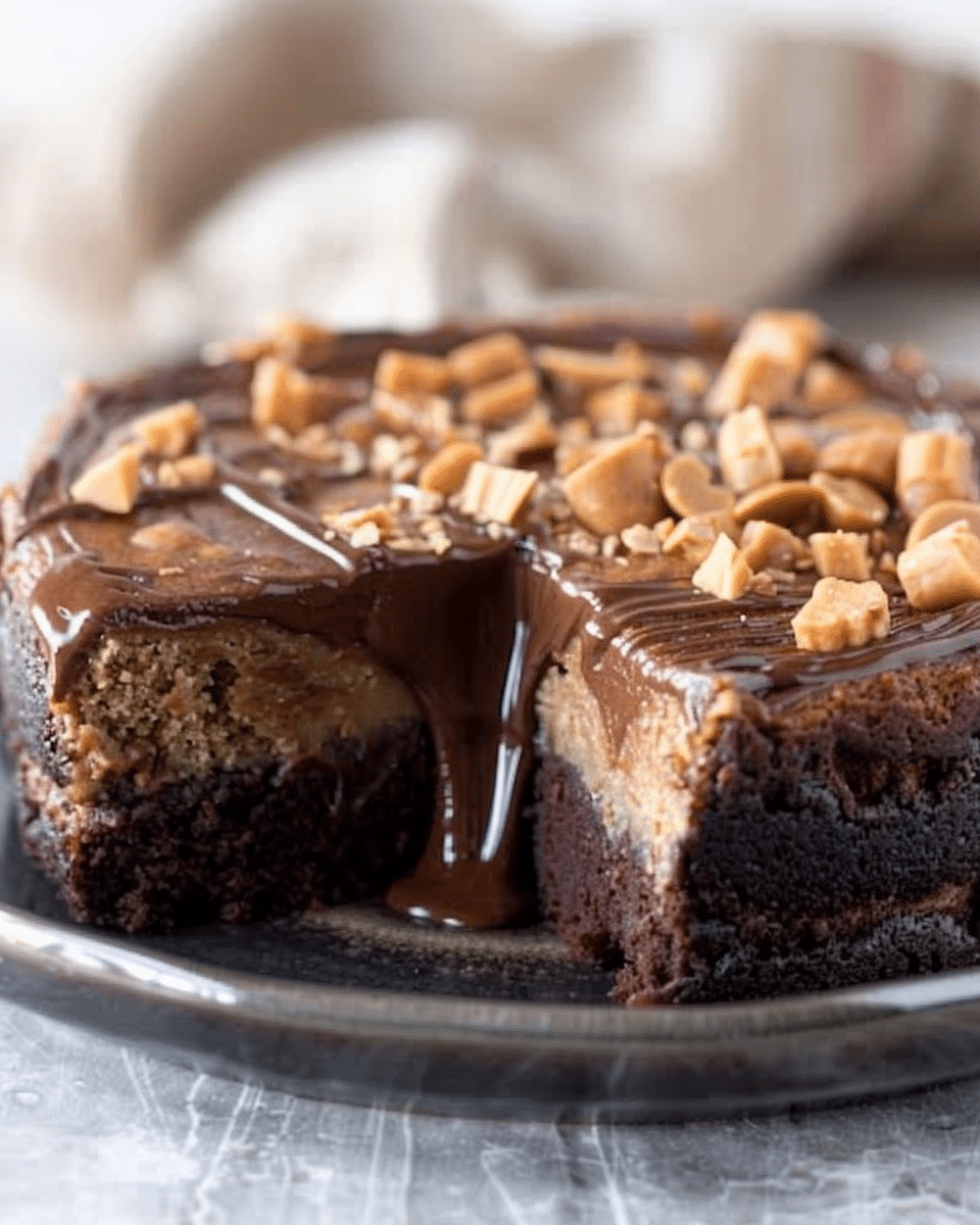 Chocolate Peanut Butter Ooey Gooey Cake