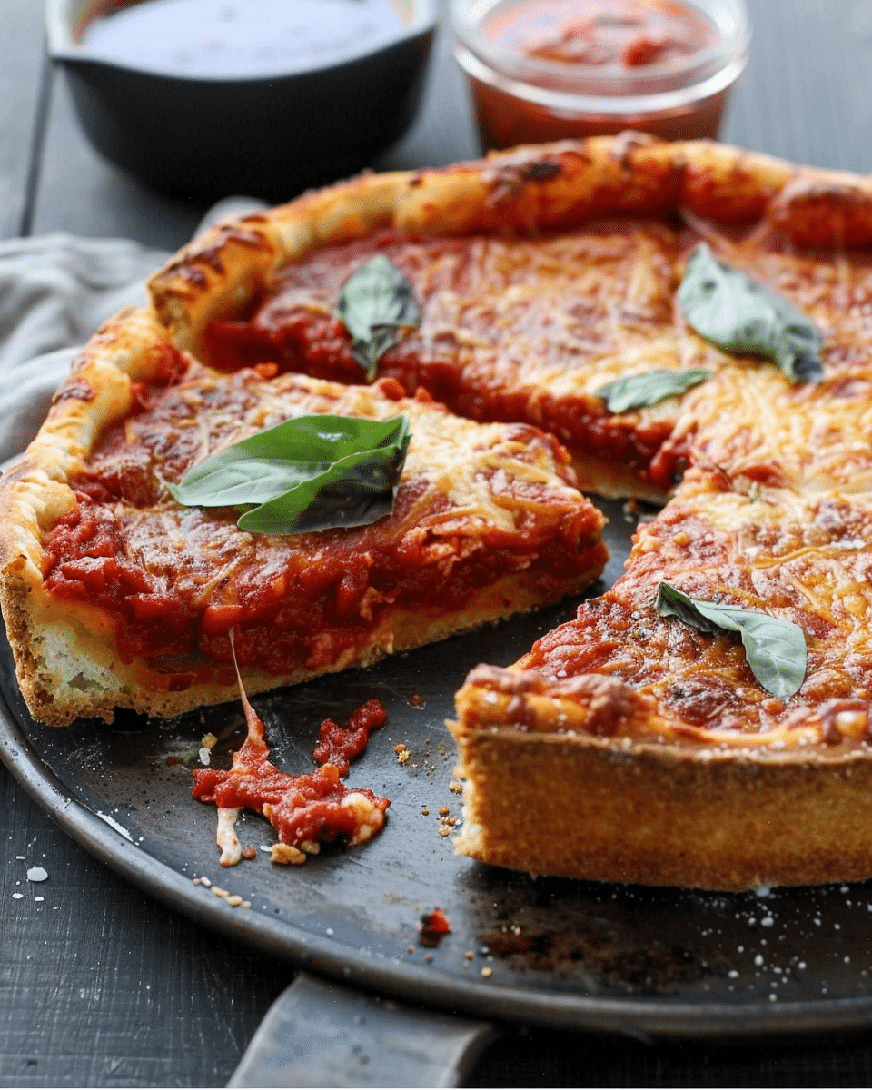 Homemade Chicago-Style Deep Dish Pizza