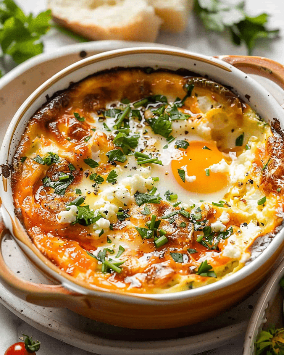 Baked Feta Eggs