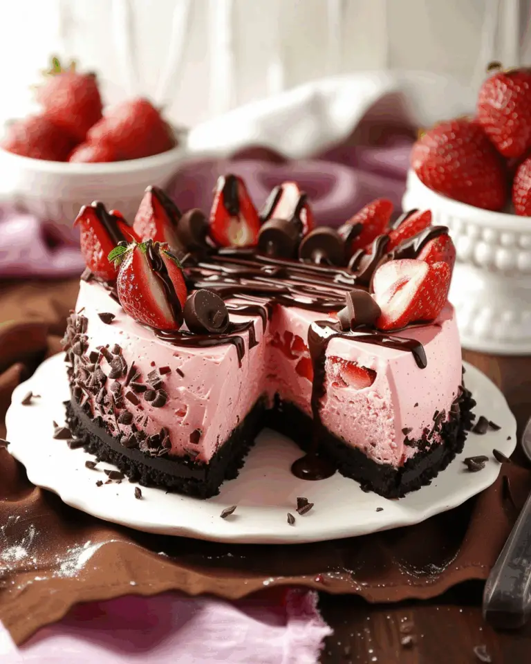 Chocolate Covered Strawberry Cheesecake
