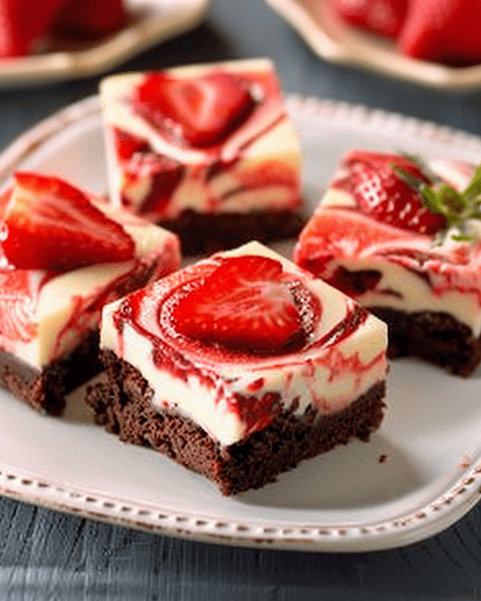 Easy Strawberry Cheesecake Brownies