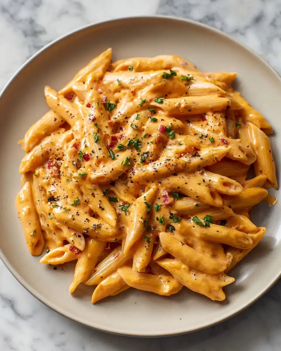Easy Roasted Red Pepper Pasta Sauce (Creamy Recipe) Recipe
