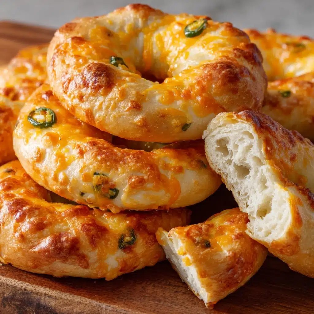 Cheddar Jalapeño Greek Yogurt Bagels Recipe - Recipe Image