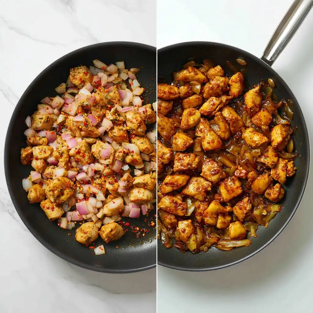 Butter Chicken Indian Pizza Recipe - Recipe Image