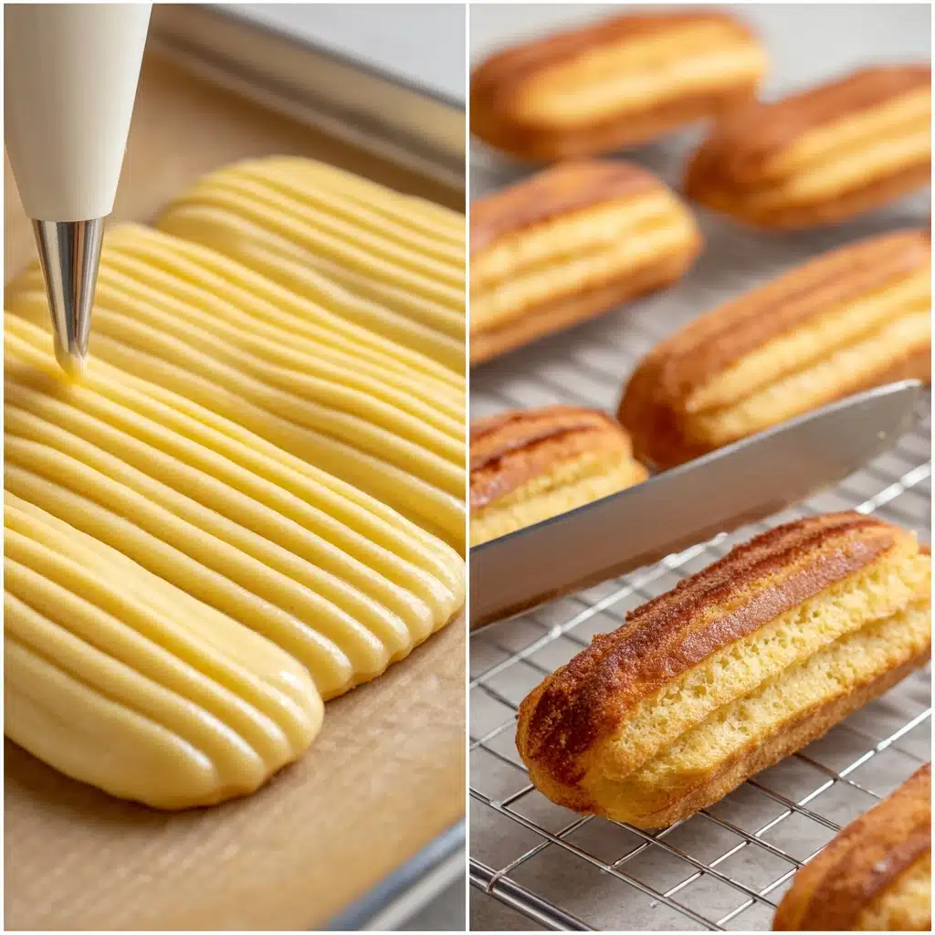 Exquisite Éclairs with Silky Custard Sauce Recipe - Recipe Image