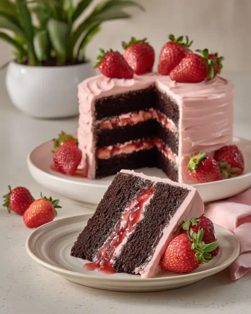 Strawberry Chocolate Cake Recipe
