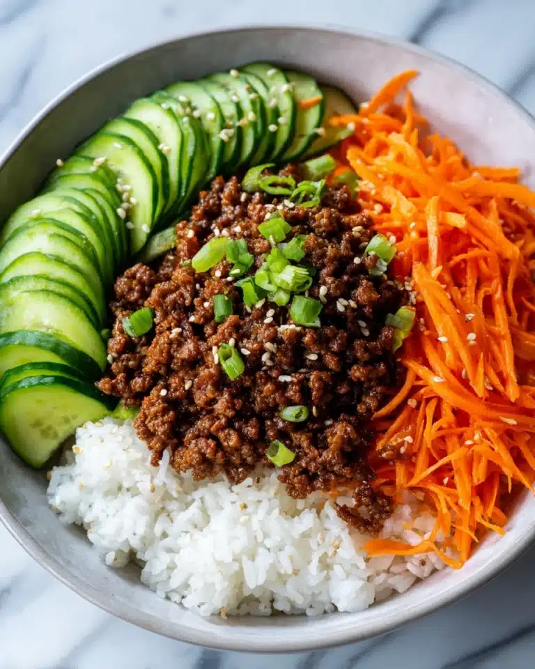 Korean Ground Beef Bowls Recipe