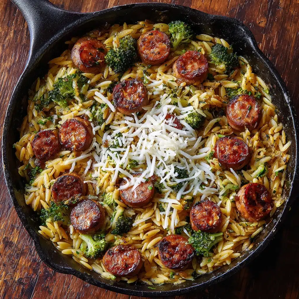Chicken Sausage Orzo Skillet with Broccoli Recipe - Recipe Image