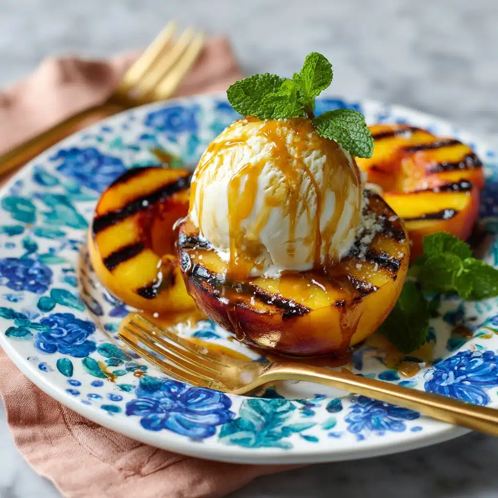 Grilled Peaches with Ice Cream Recipe - Recipe Image