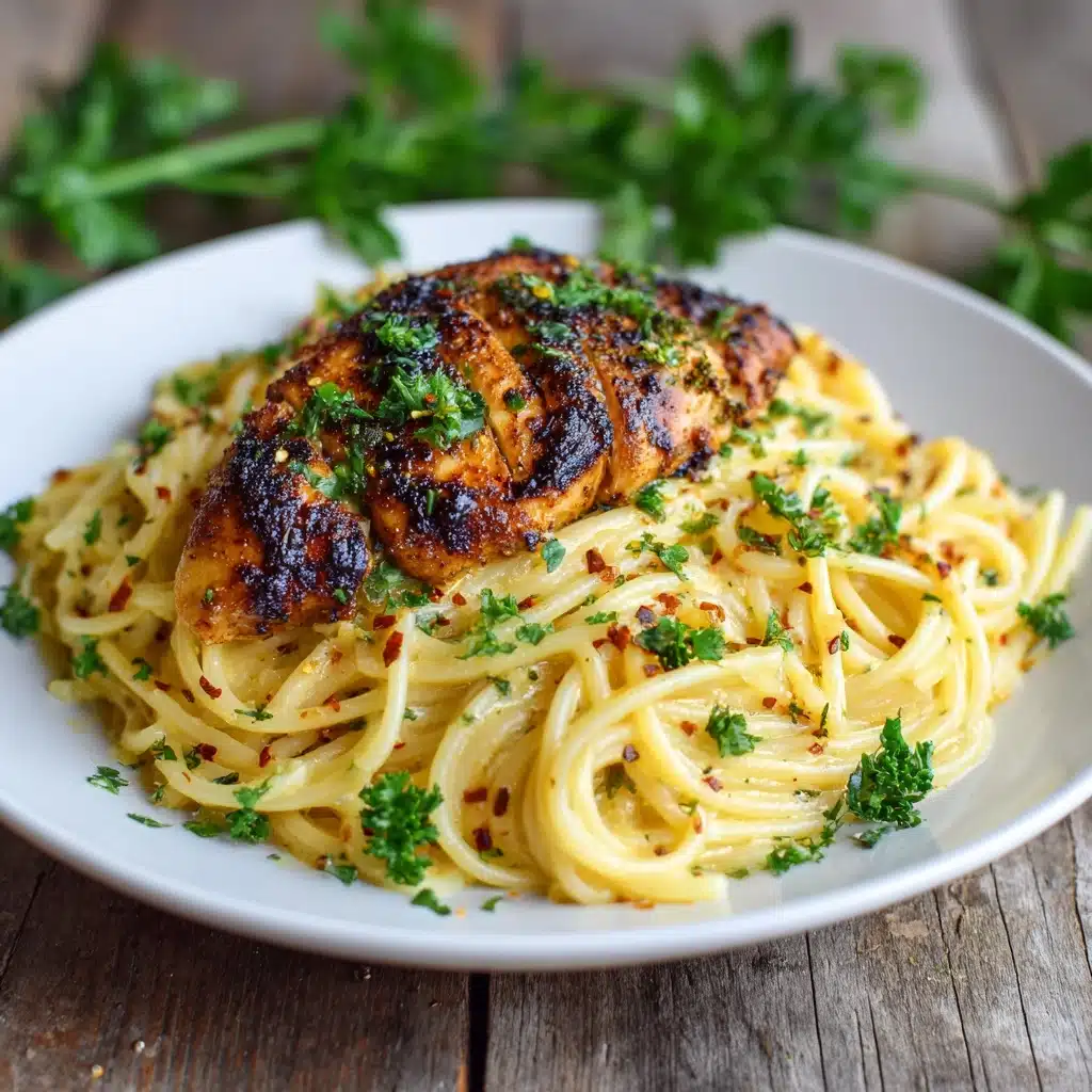 Pasta with Chicken and Garlic Recipe - Recipe Image