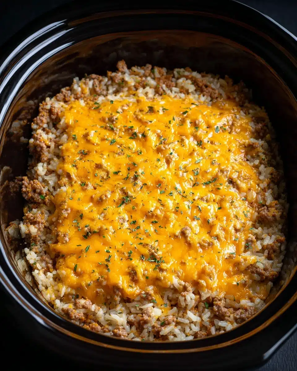Crockpot Hamburger Hashbrown Casserole Recipe
