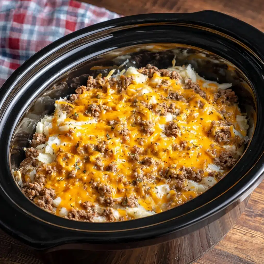 Crockpot Hamburger Hashbrown Casserole Recipe - Recipe Image