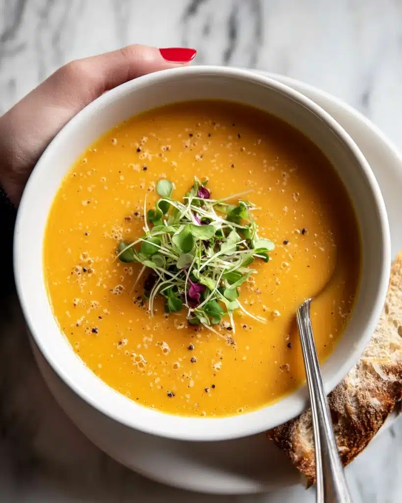 Quick Creamy Roasted Red Pepper Soup Recipe