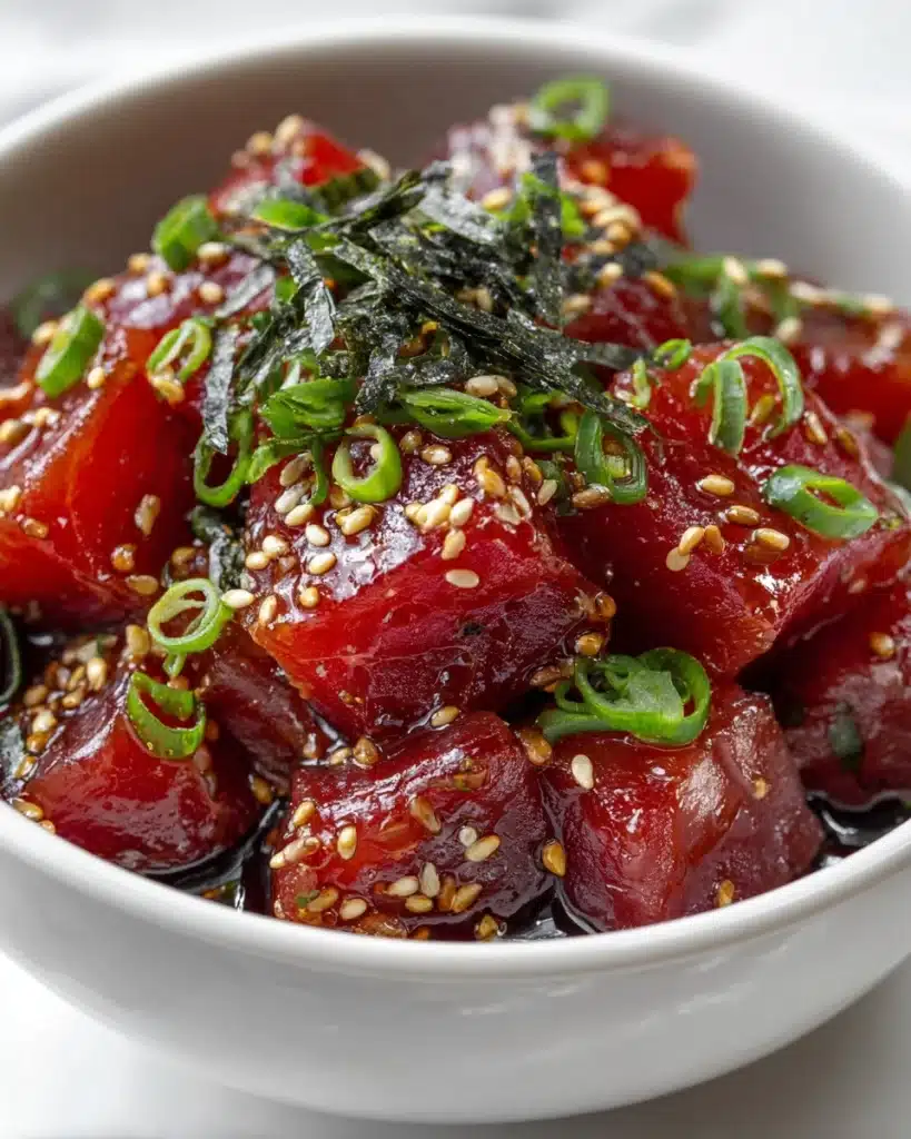 Homemade Shoyu Ahi Poke (Hawaiian Tuna Poke) Recipe