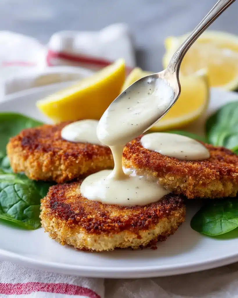 Chicken Schnitzel with Mustard Cream Sauce Recipe